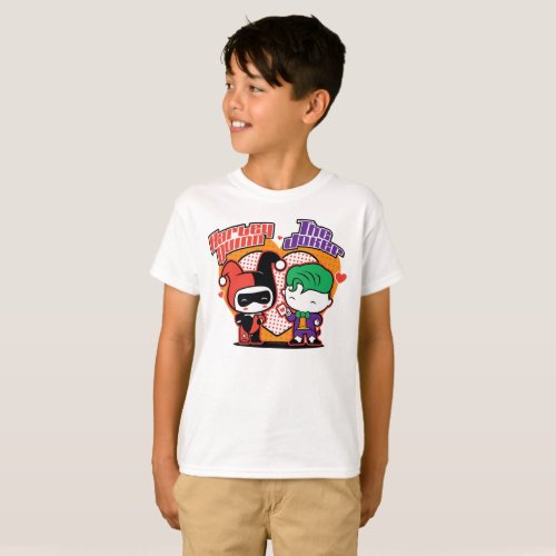 Chibi Harley Quinn  Chibi Joker Hearts T_Shirt