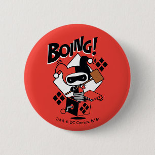 Chibi Harley-Quinn-In-A-Box With Hammer Button