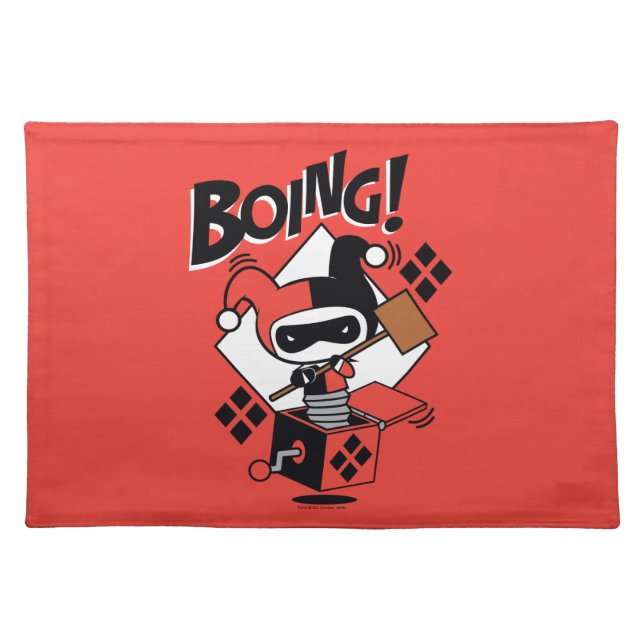 Chibi Harley-Quinn-In-A-Box With Hammer Cloth Placemat (Front)