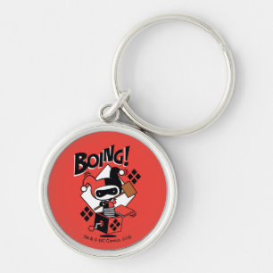 Chibi Harley-Quinn-In-A-Box With Hammer Keychain