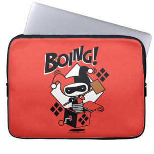 Chibi Harley-Quinn-In-A-Box With Hammer Laptop Sleeve