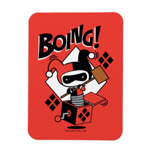 Chibi Harley-Quinn-In-A-Box With Hammer Magnet