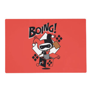 Chibi Harley-Quinn-In-A-Box With Hammer Placemat