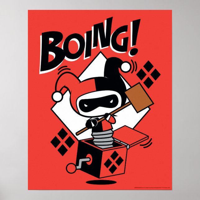 Chibi Harley-Quinn-In-A-Box With Hammer Poster (Front)