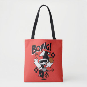 Chibi Harley-Quinn-In-A-Box With Hammer Tote Bag
