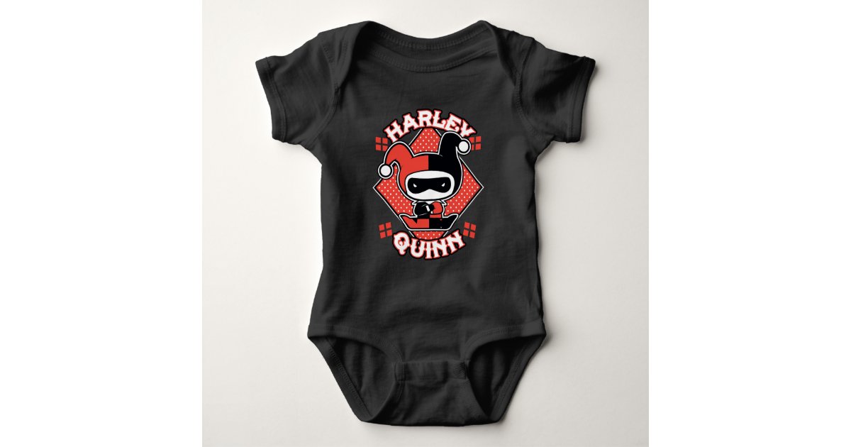 Chibi Harley Quinn & Chibi Catwoman With Cats Baby Bodysuit