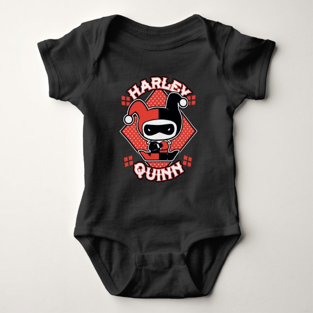 Chibi Harley Quinn Splits Baby Bodysuit (Front)