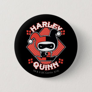 Chibi Harley Quinn Splits Button