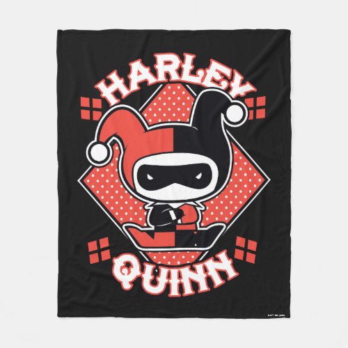 Chibi Harley Quinn Splits Fleece Blanket