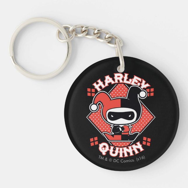 Chibi Harley Quinn Splits Keychain (Front)