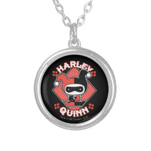Chibi Harley Quinn Splits Silver Plated Necklace