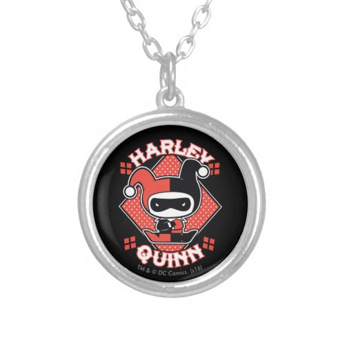 Chibi Harley Quinn Splits Silver Plated Necklace