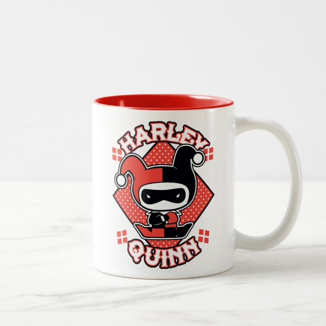 Chibi Harley Quinn Splits Two-Tone Coffee Mug (Right)