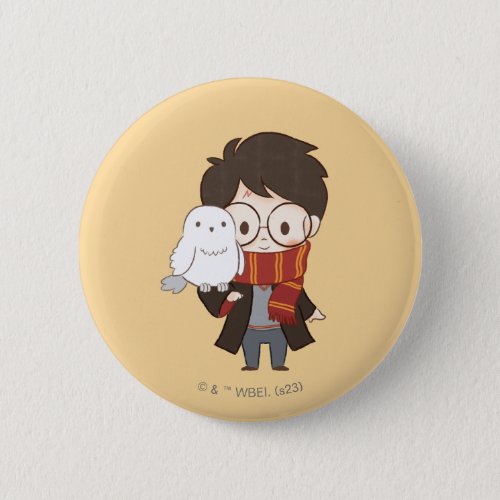 Chibi HARRY POTTER  Hedwig Button