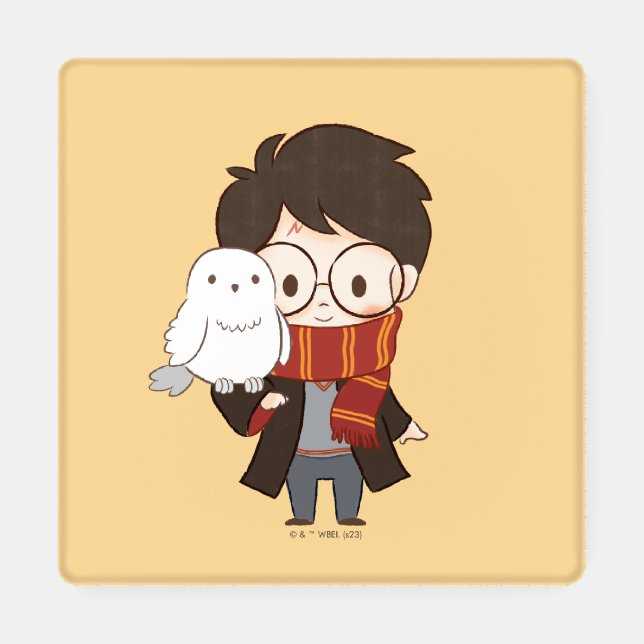 Chibi HARRY POTTER™ & Hedwig Coaster Set (Single)