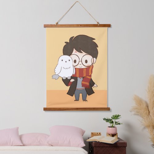 Chibi HARRY POTTER  Hedwig Hanging Tapestry