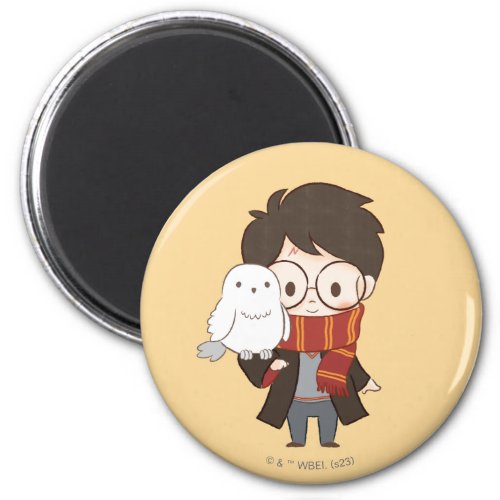 Chibi HARRY POTTER  Hedwig Magnet