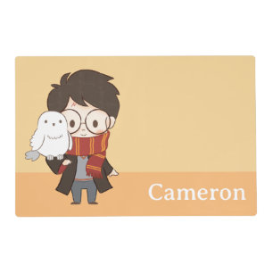 Chibi HARRY POTTER™ & Hedwig Placemat