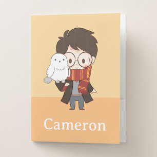 Chibi HARRY POTTER™ & Hedwig Pocket Folder