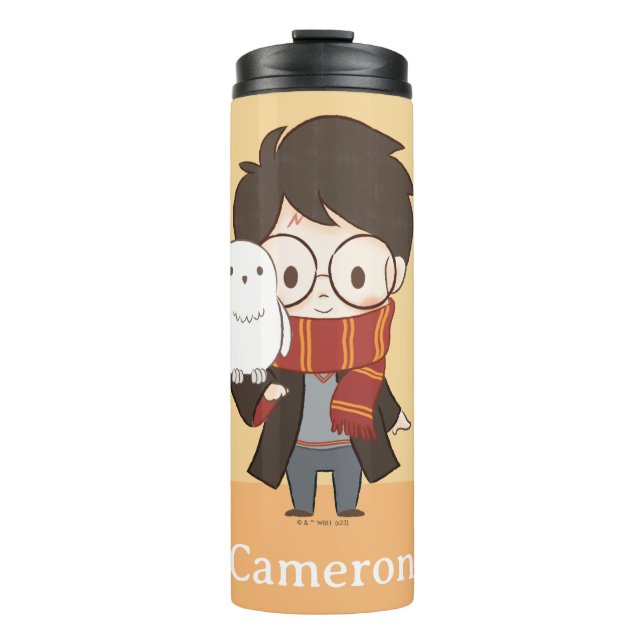 Chibi HARRY POTTER™ & Hedwig Thermal Tumbler (Front)