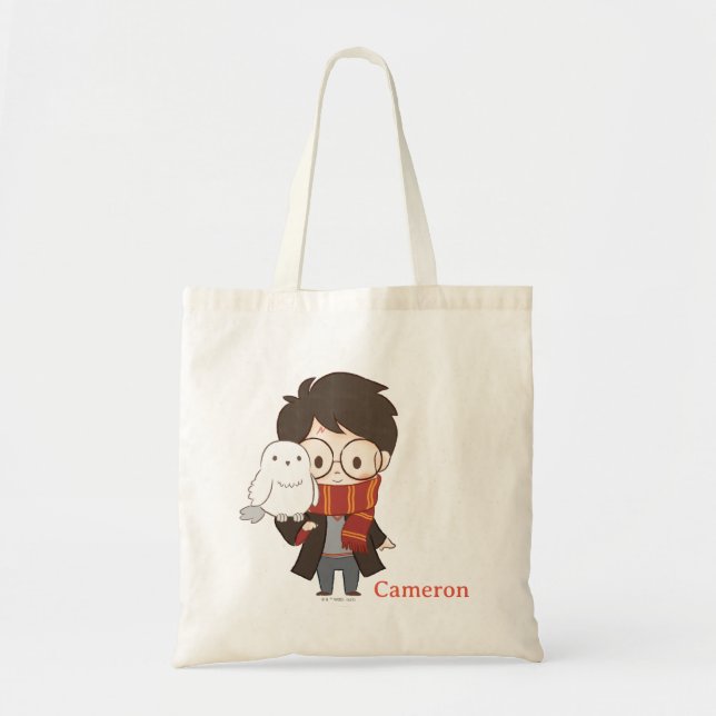 Chibi HARRY POTTER™ & Hedwig Tote Bag (Front)