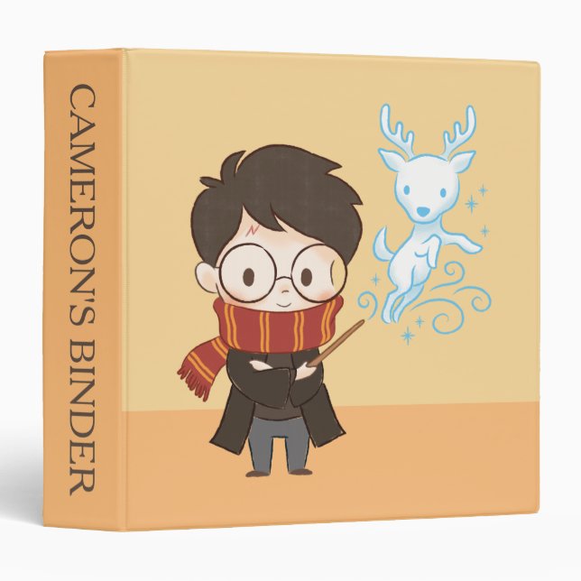 Chibi HARRY POTTER™ Patronus 3 Ring Binder (Front/Spine)