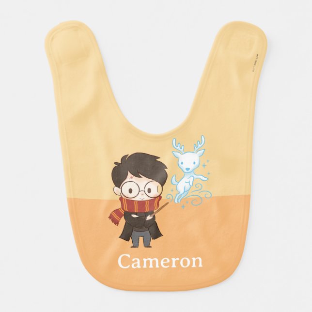 Chibi HARRY POTTER™ Patronus Baby Bib (Front)