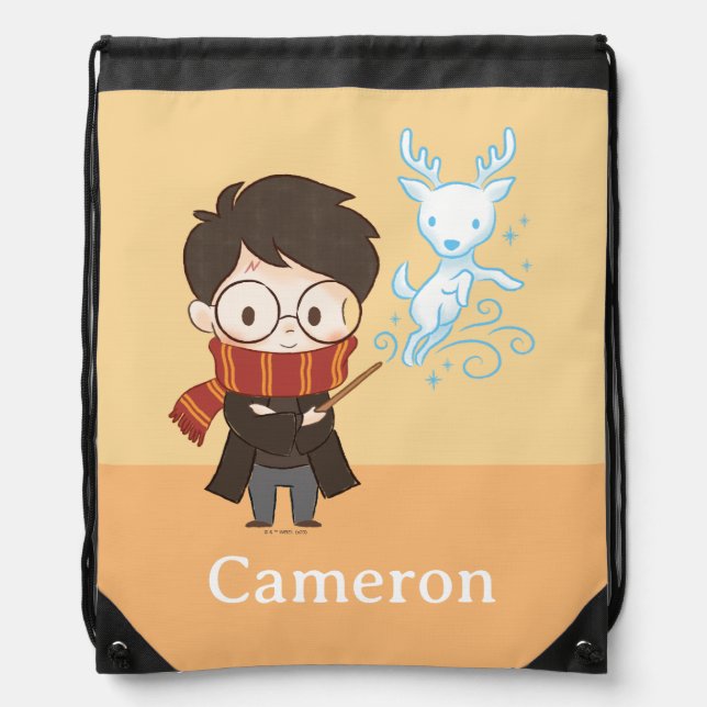 Chibi HARRY POTTER™ Patronus Drawstring Bag (Front)