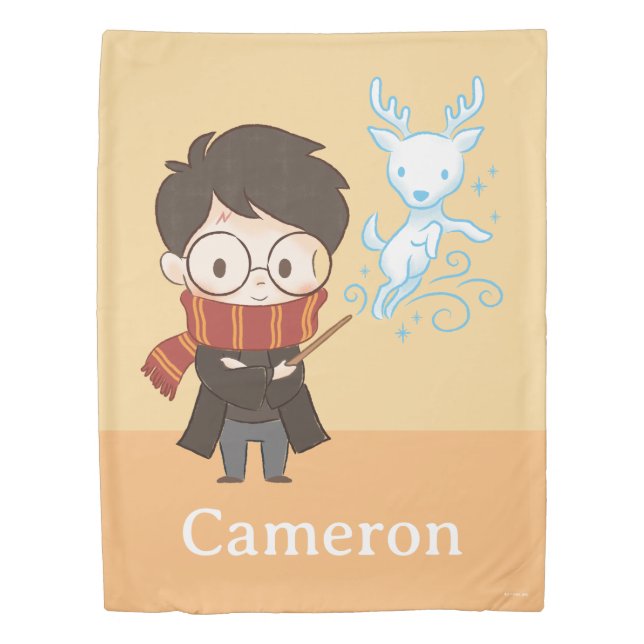 Chibi HARRY POTTER™ Patronus Duvet Cover (Front)