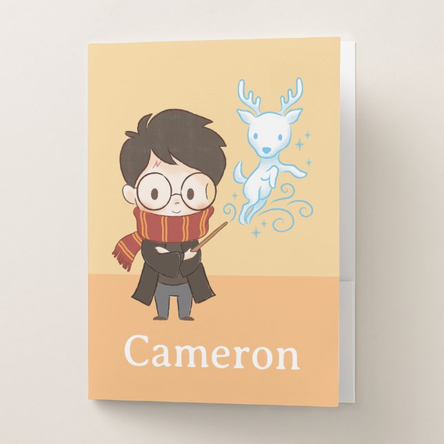 Chibi HARRY POTTER™ Patronus Pocket Folder (Front)