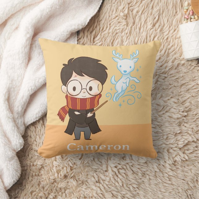 Chibi HARRY POTTER™ Patronus Throw Pillow (Blanket)