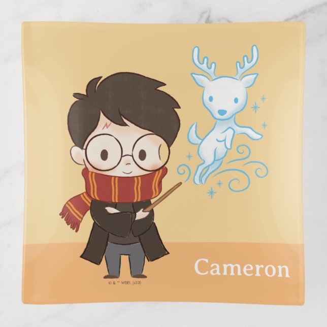 Chibi HARRY POTTER™ Patronus Trinket Tray (Front)
