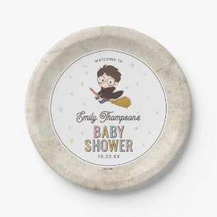 Chibi Harry Potter Wizard Baby Shower Paper Plates