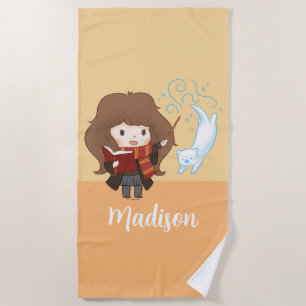 Chibi Hermione Granger Patronus Beach Towel
