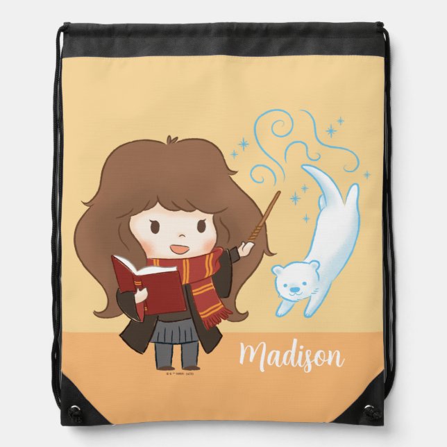 Chibi Hermione Granger Patronus Drawstring Bag (Front)