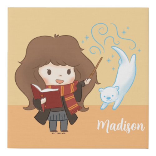 Chibi Hermione Granger Patronus Faux Canvas Print