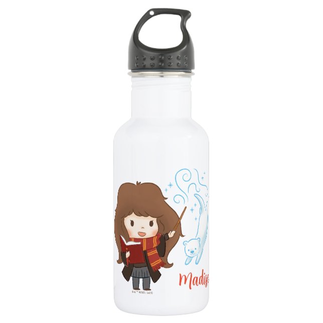Chibi Hermione Granger Patronus Stainless Steel Water Bottle (Front)