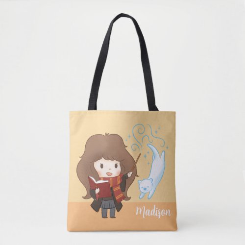 Chibi Hermione Granger Patronus Tote Bag