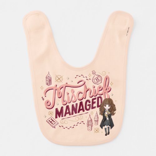 Chibi Hermione Mischief Managed Baby Bib