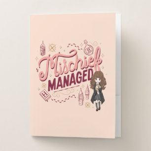 Chibi Hermione "Mischief Managed" Pocket Folder