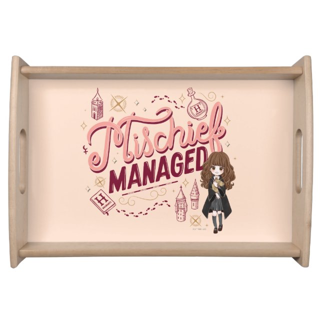 Chibi Hermione "Mischief Managed" Serving Tray (Front)