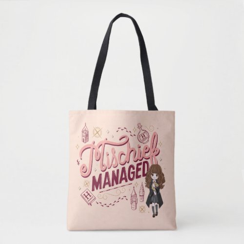 Chibi Hermione Mischief Managed Tote Bag