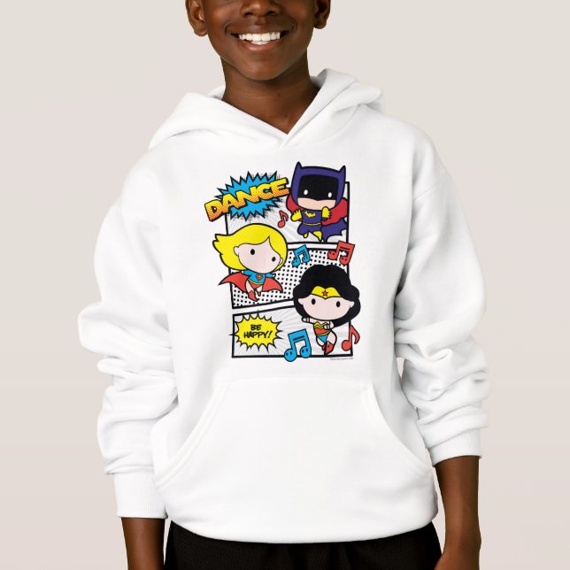 Chibi Heroes Dancing Hoodie (Front)