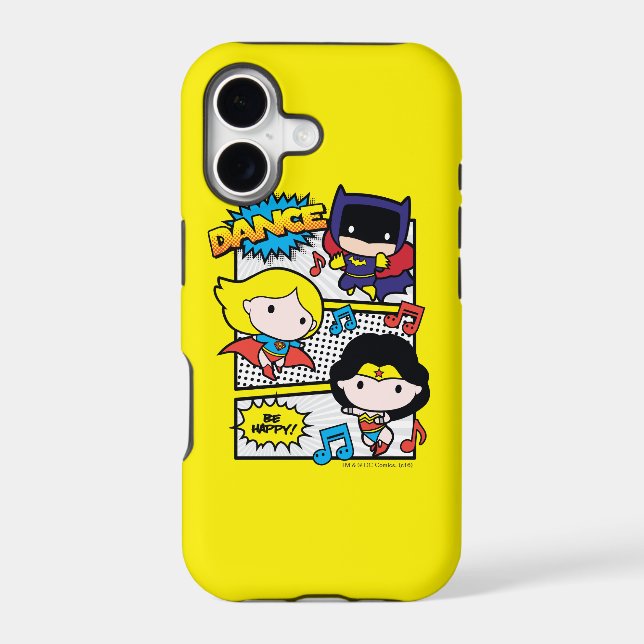 Chibi Heroes Dancing Iphone Case (Back)