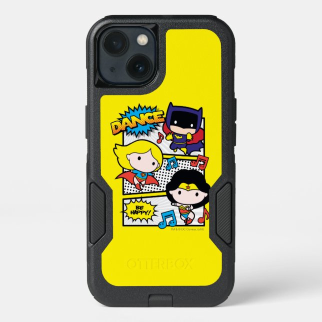 Chibi Heroes Dancing Otterbox iPhone Case (Back)