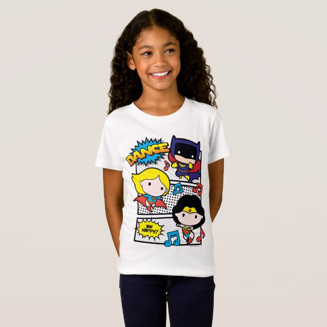 Chibi Heroes Dancing T-Shirt (Front Full)