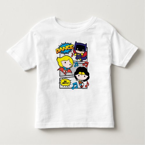 Chibi Heroes Dancing Toddler T_shirt