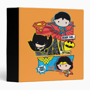 Chibi Heroes Ready For Action! 3 Ring Binder