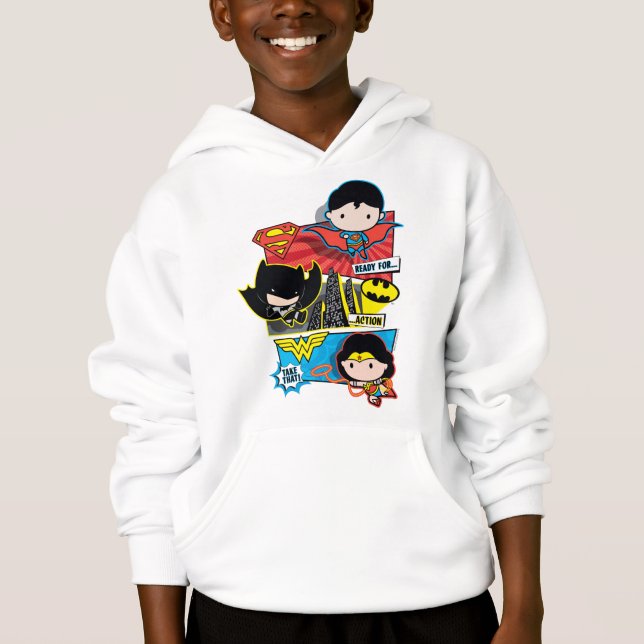 Chibi Heroes Ready For Action! Hoodie (Front)