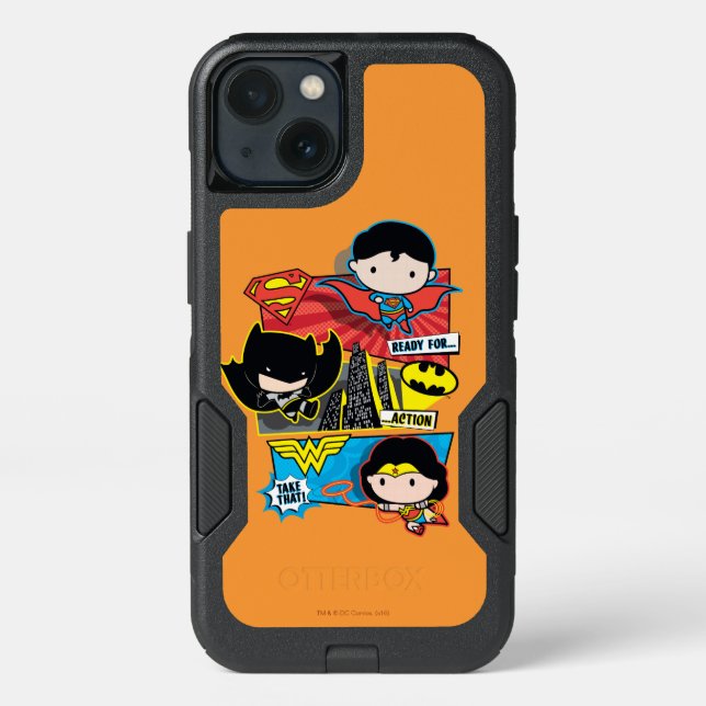 Chibi Heroes Ready For Action! Otterbox iPhone Case (Back)